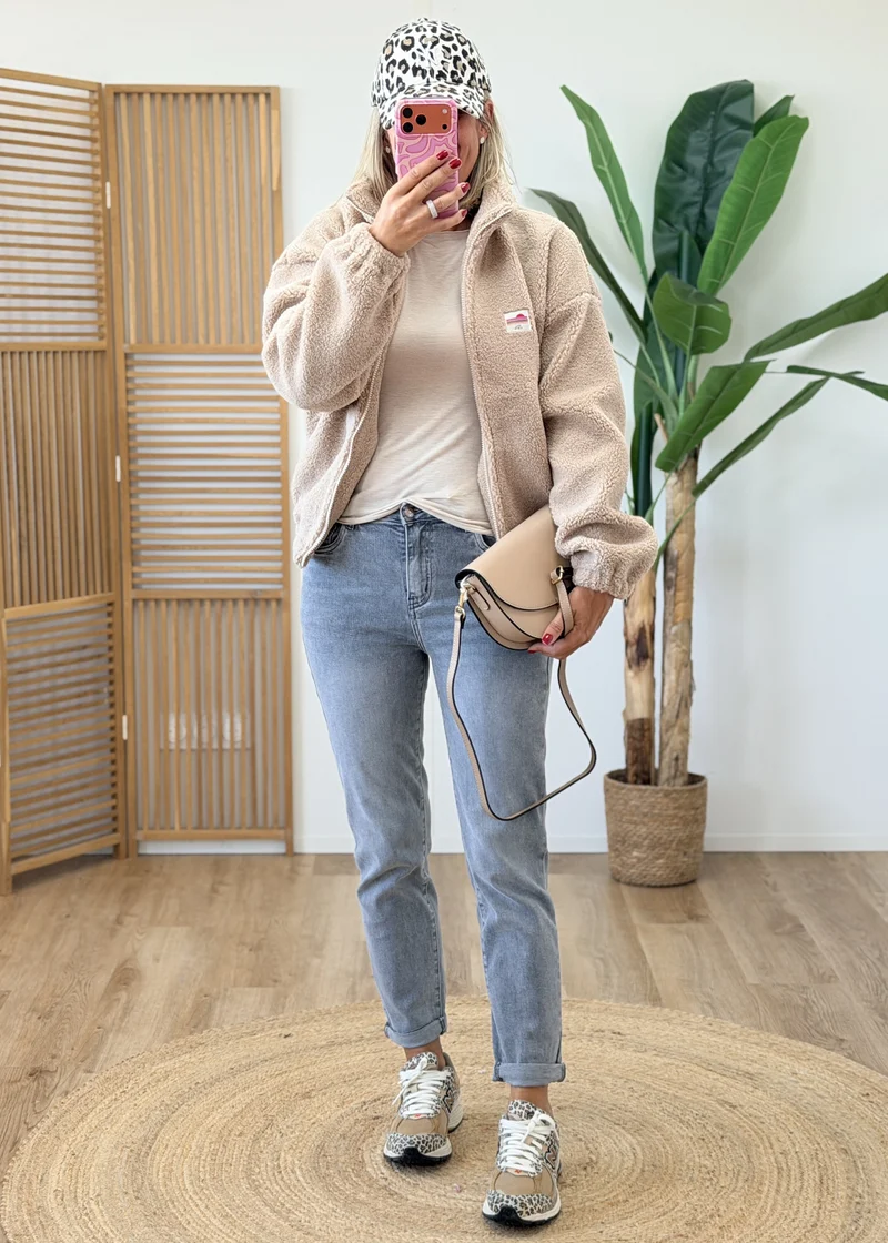 Gilet Veste Polaire Zippé Écussons La Vie Est Belle