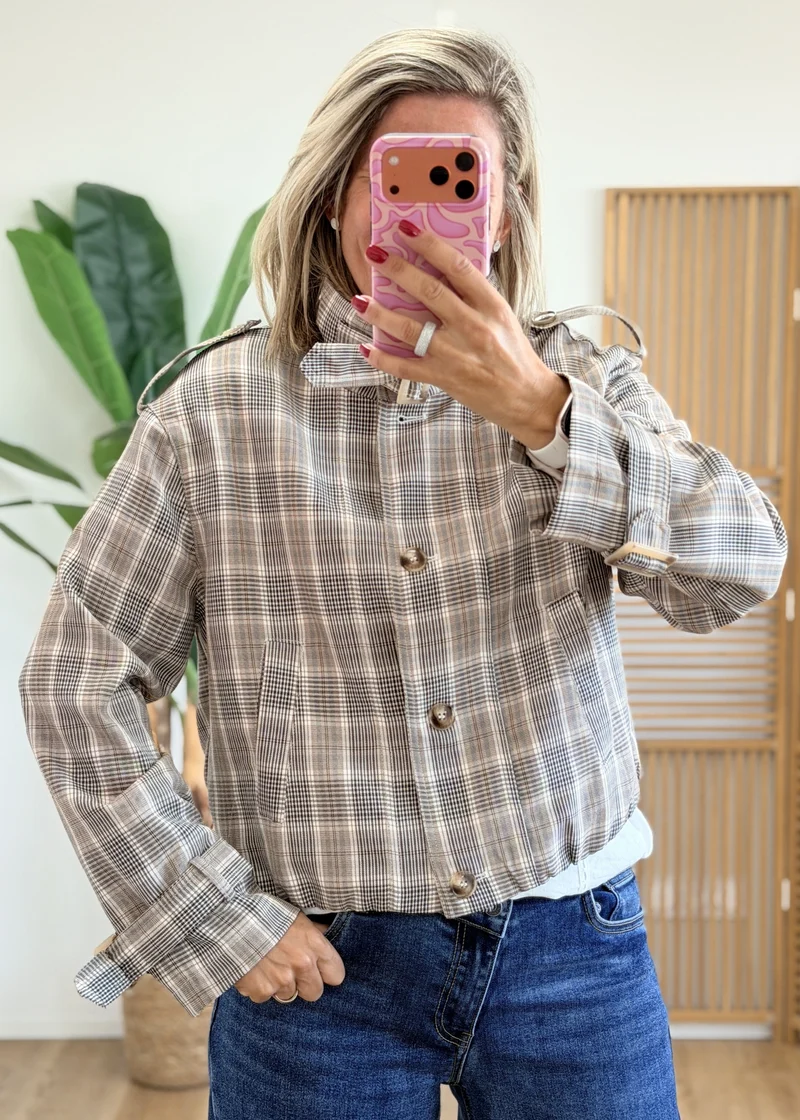 Veste Tendance à Carreaux