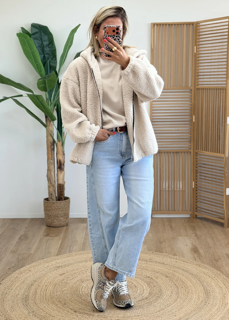 Veste Teddy "La Vie Est Belle"