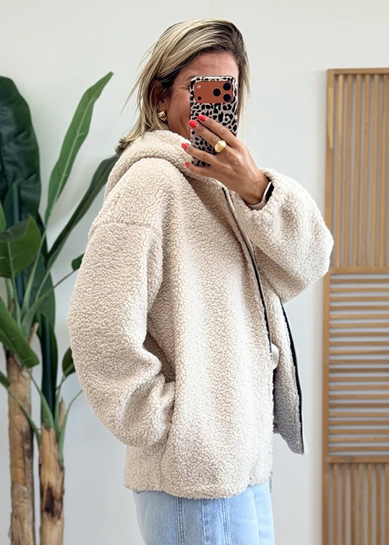 Veste Teddy "La Vie Est Belle"