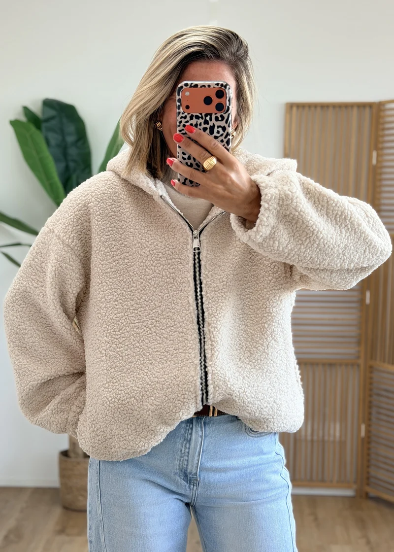 Veste Teddy "La Vie Est Belle"