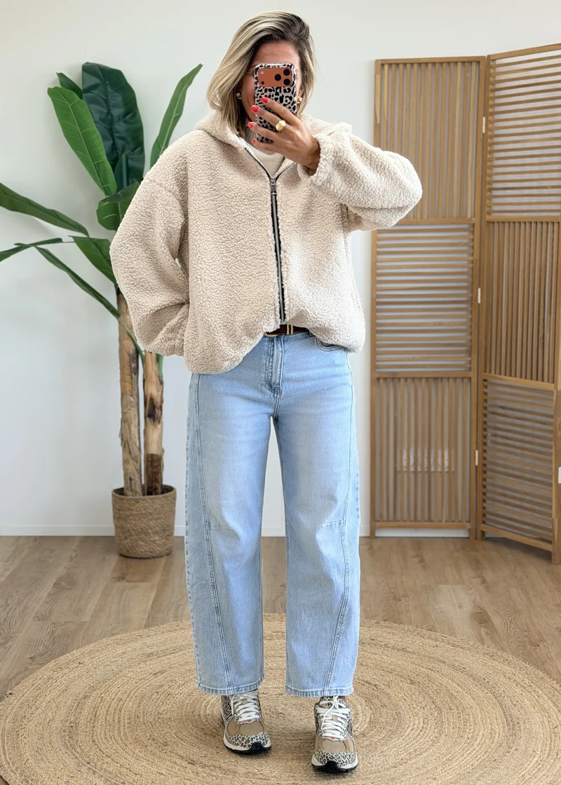 Veste Teddy "La Vie Est Belle"