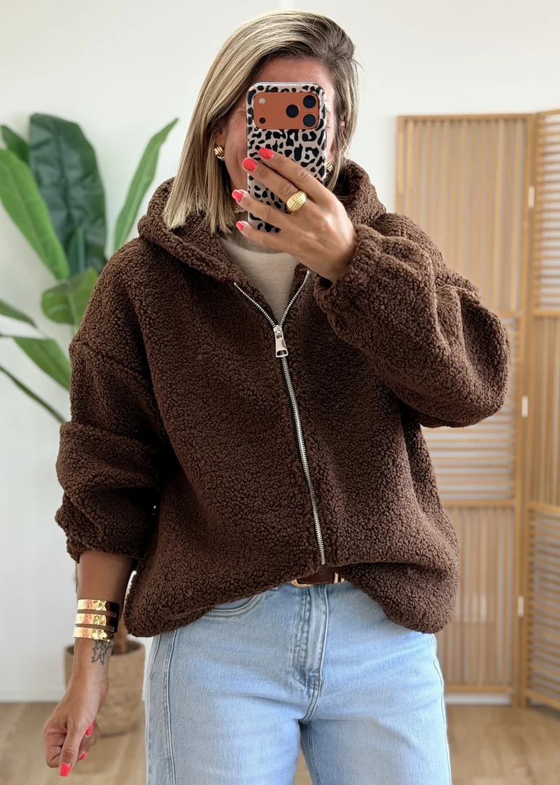 Veste Teddy "La Vie Est Belle"
