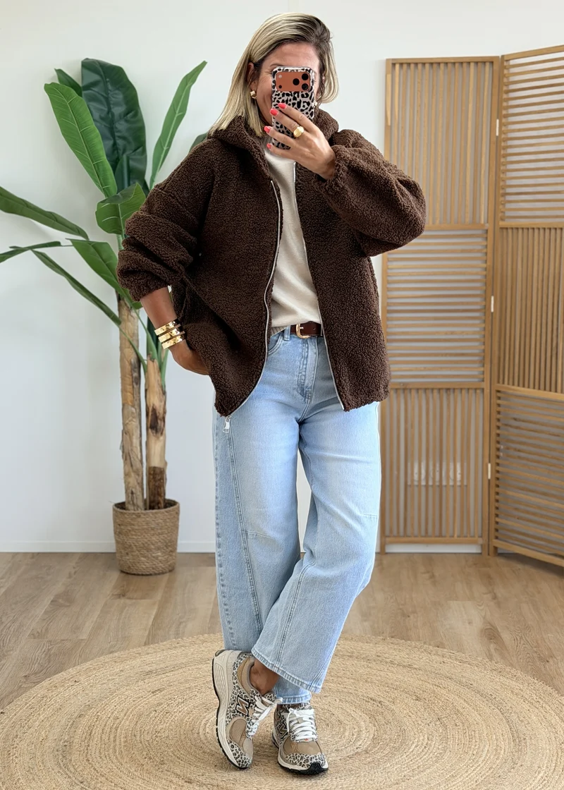 Veste Teddy "La Vie Est Belle"