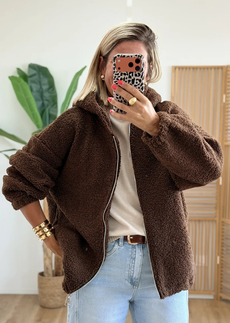 Veste Teddy "La Vie Est Belle"