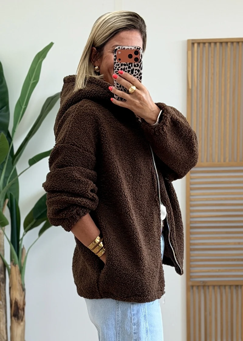 Veste Teddy "La Vie Est Belle"