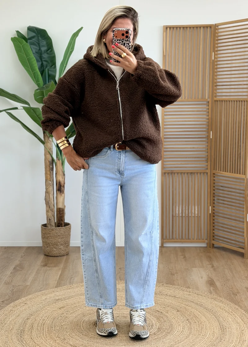 Veste Teddy "La Vie Est Belle"