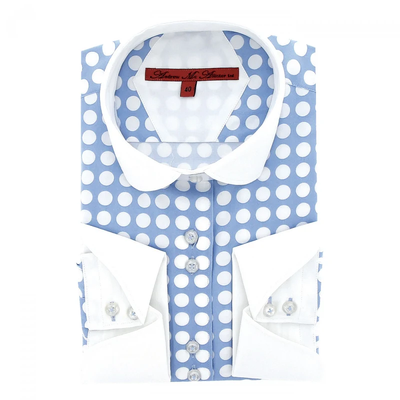 Chemise femme à pois coupe cintrée DOTS Andrew Mac Allister