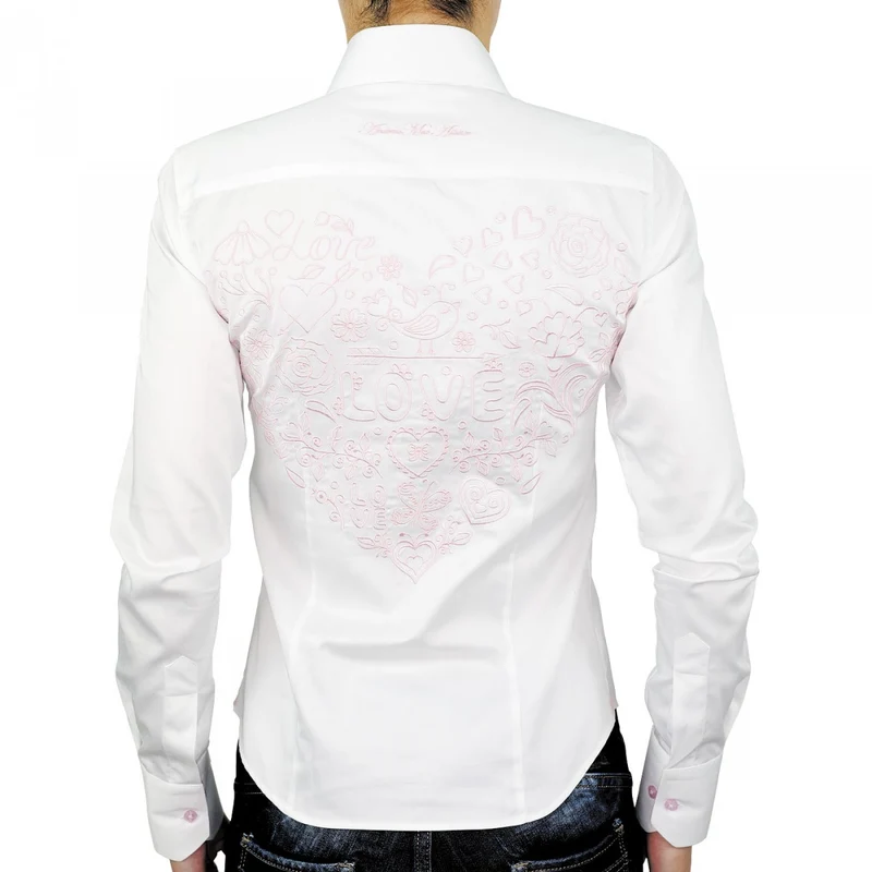 Chemise femme brodée coupe cintrée LOVEBLANC Andrew Mac Allister