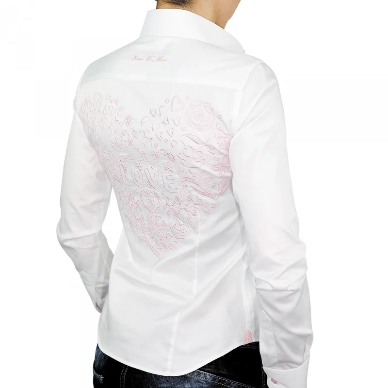 Chemise femme brodée coupe cintrée LOVEBLANC Andrew Mac Allister