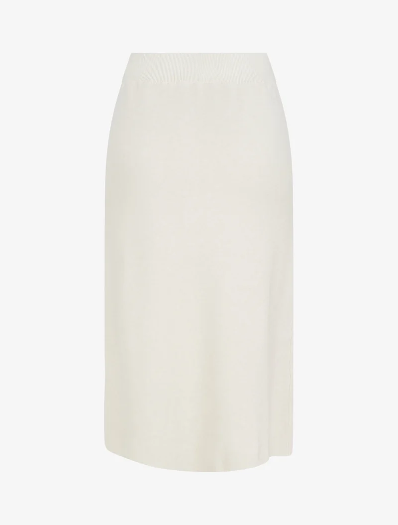 Jupe unie en maille asymétrique - Beige