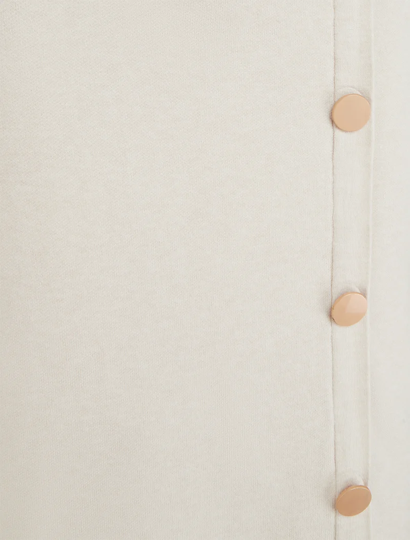 Jupe unie en maille asymétrique - Beige