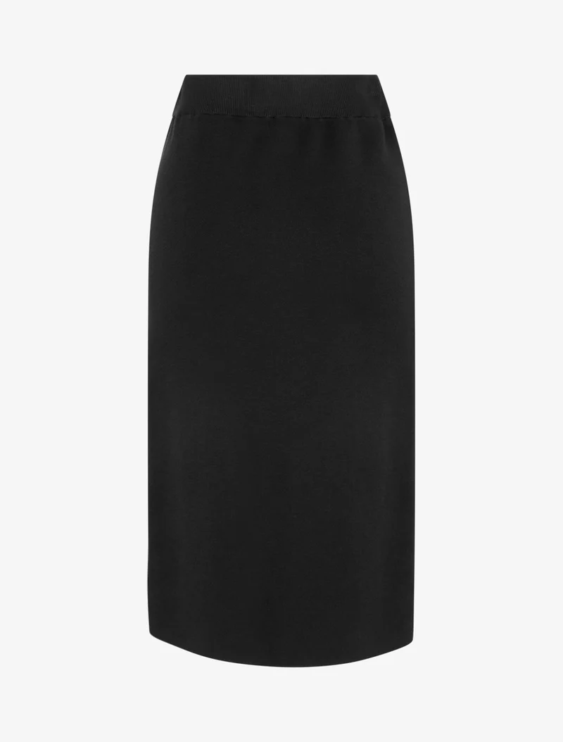 Jupe unie en maille asymétrique - Noir