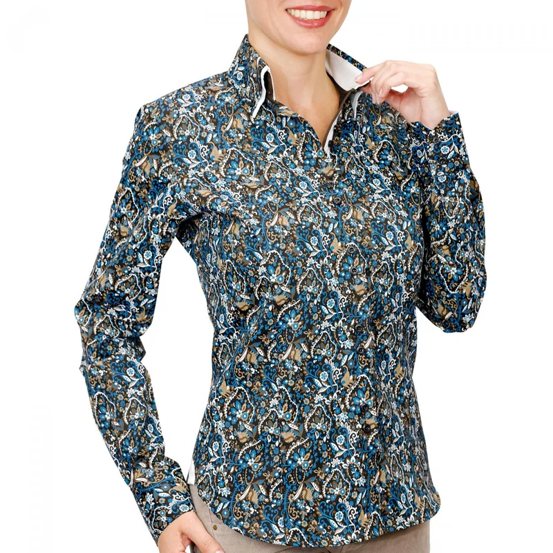 Chemise femme double col imprimée coupe cintrée PENNY Andrew Mac Allister
