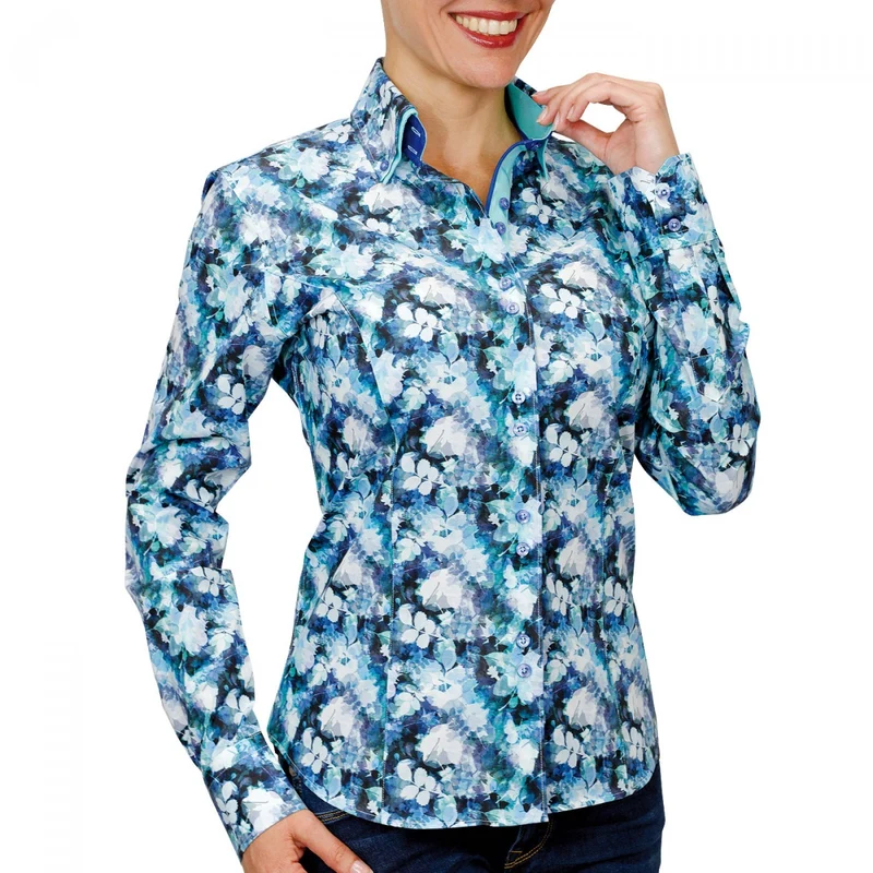 Chemise femme double col imprimée coupe cintrée PENNY Andrew Mac Allister