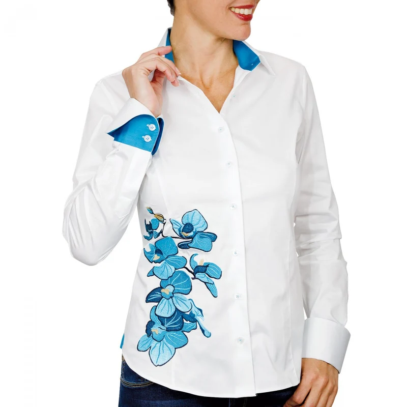 Chemise femme brodée coupe cintrée PAIGE Andrew Mac Allister