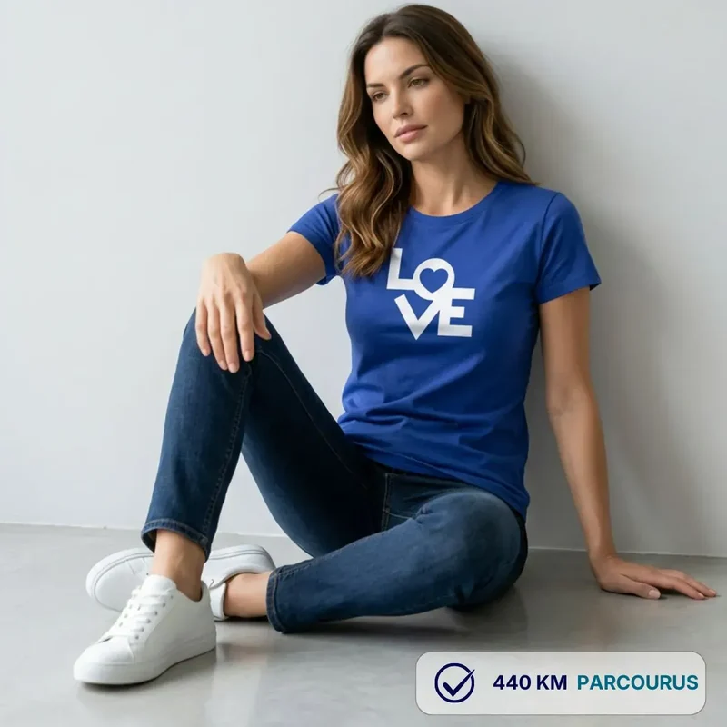 T-shirt femme bleu roi | LOVE