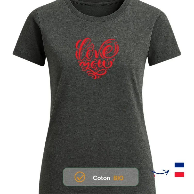 T-shirt femme gris chiné | DECLARATION
