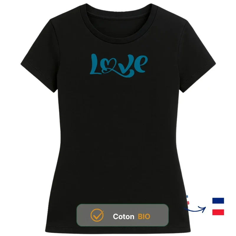 T-shirt femme noir | LOVER