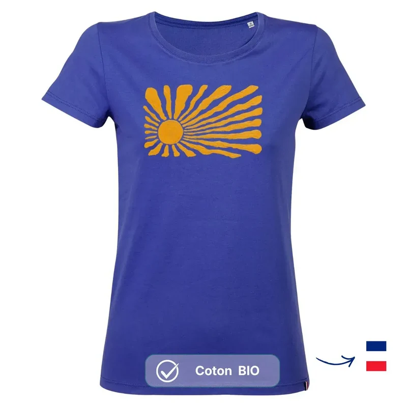 T-shirt femme bleu roi | LEVANT