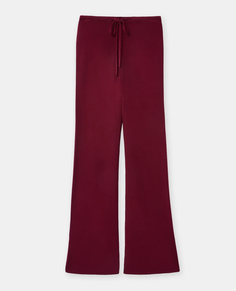 Pantalon en maille avec lien coulissé