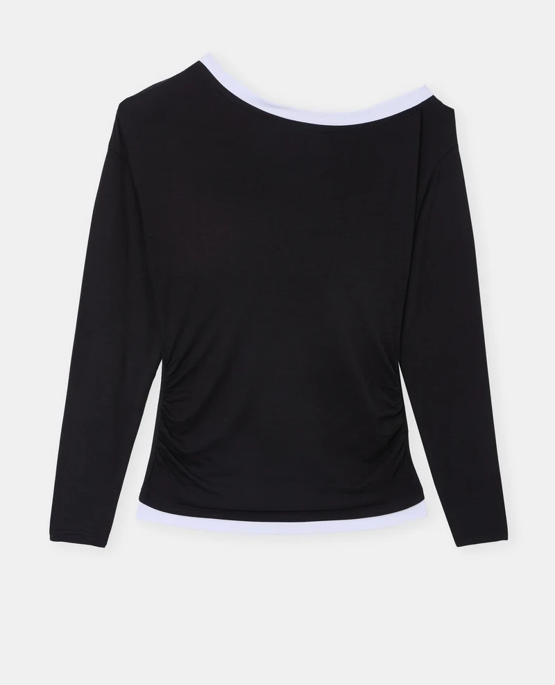 T-shirt manches longues effet superposé