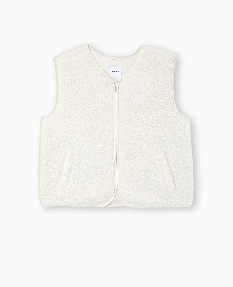 Gilet sans manches en sherpa effet mouton