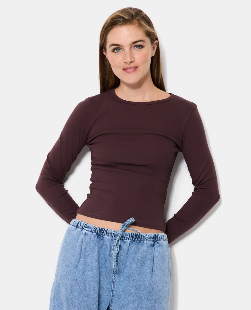 T-shirt manches longues col rond