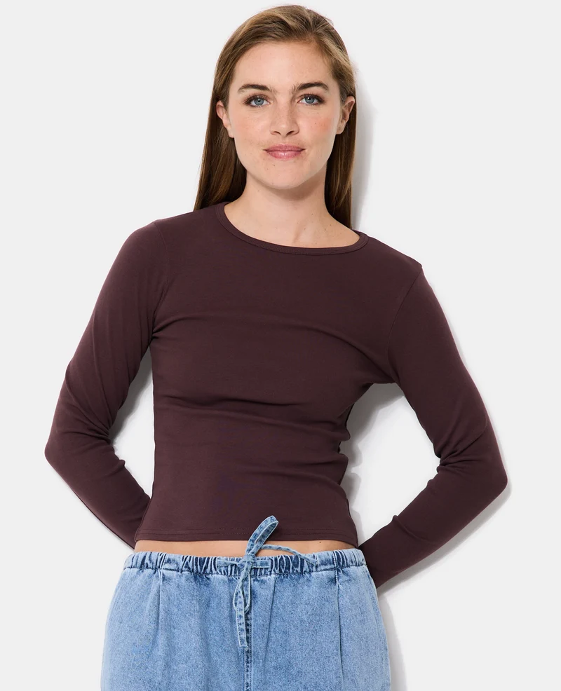 T-shirt manches longues col rond