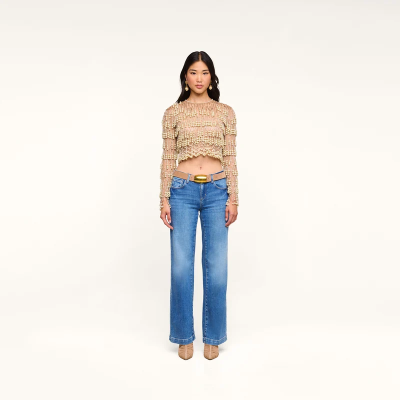 Rogan Pearl Fringe Top