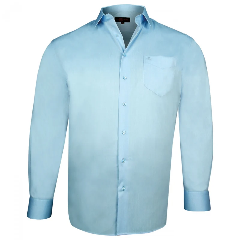 Chemise homme grande taille popeline coupe droite TRADITIONNELLE Doublissimo