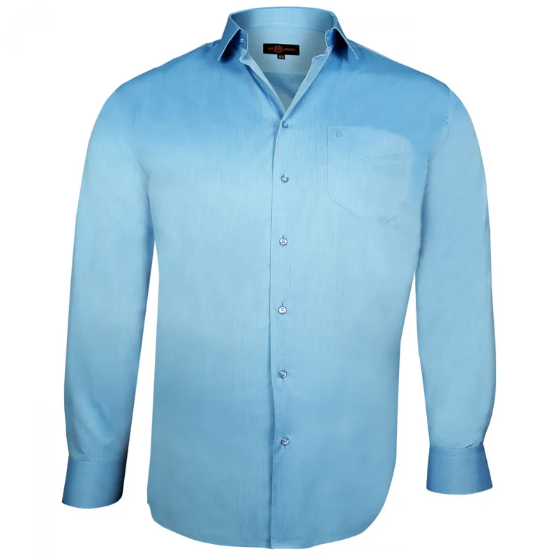 Chemise homme grande taille popeline coupe droite TRADITIONNELLE Doublissimo
