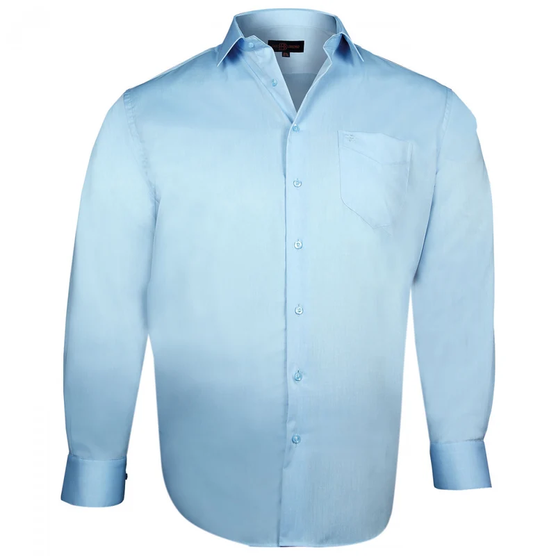 Chemise homme grande taille popeline coupe droite TRADITIONNELLE Doublissimo