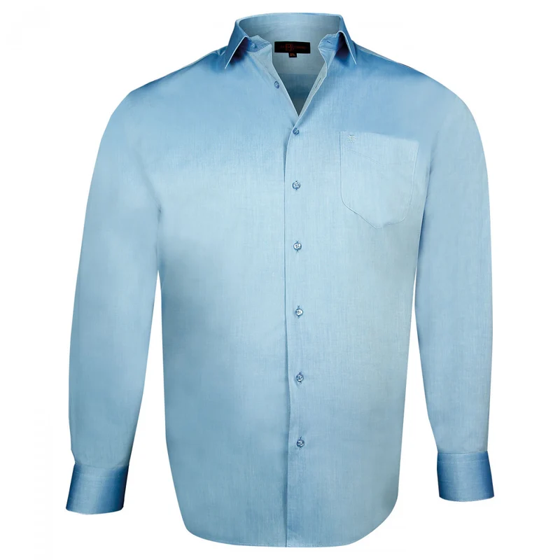 Chemise homme grande taille popeline coupe droite TRADITIONNELLE Doublissimo