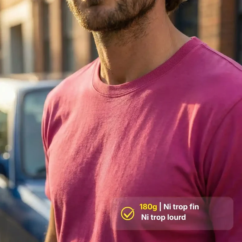 T-shirt Homme Rose Fuchsia | SOLEA