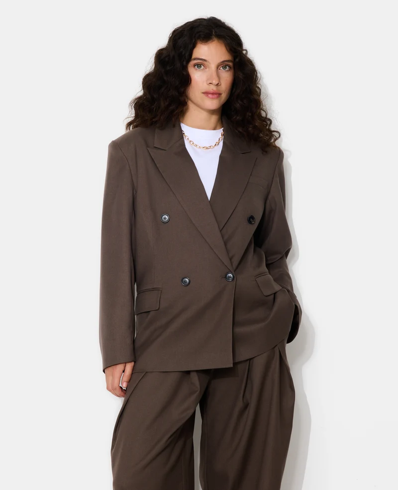 Veste blazer oversize double boutonnage