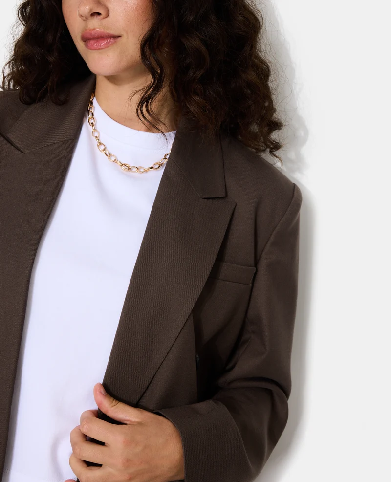 Veste blazer oversize double boutonnage
