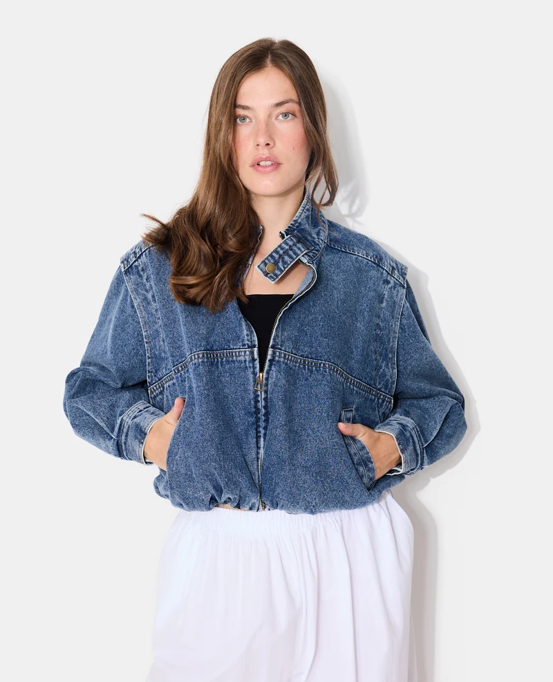 Veste boule en jean