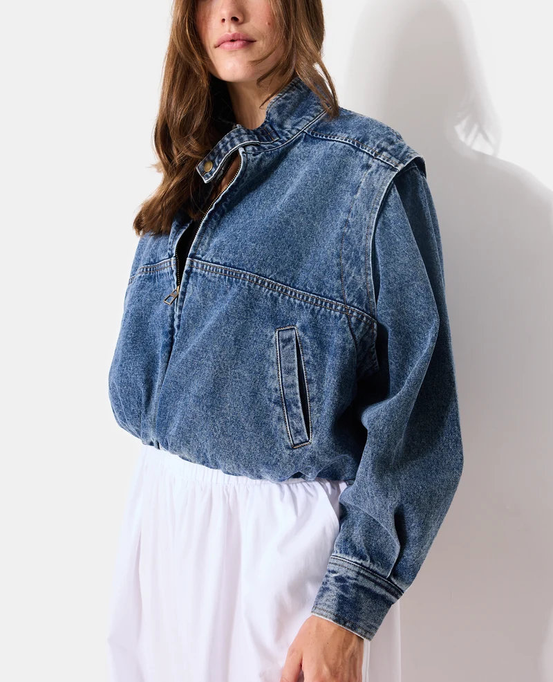 Veste boule en jean