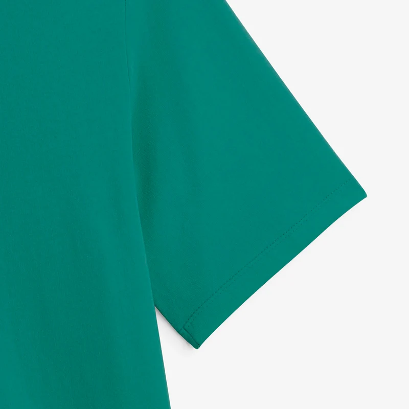 T-shirt manches courtes coton vert badge brodé Funky Animals Thor