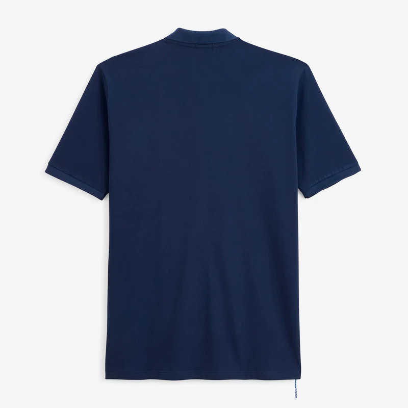Polo piqué pilote manches courtes coton broderie bouclette bleu marine Pilote SBPLAY