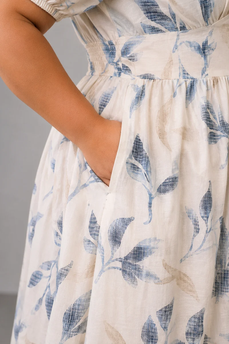 Mavon|Cotton Fit Flare Midi Dress