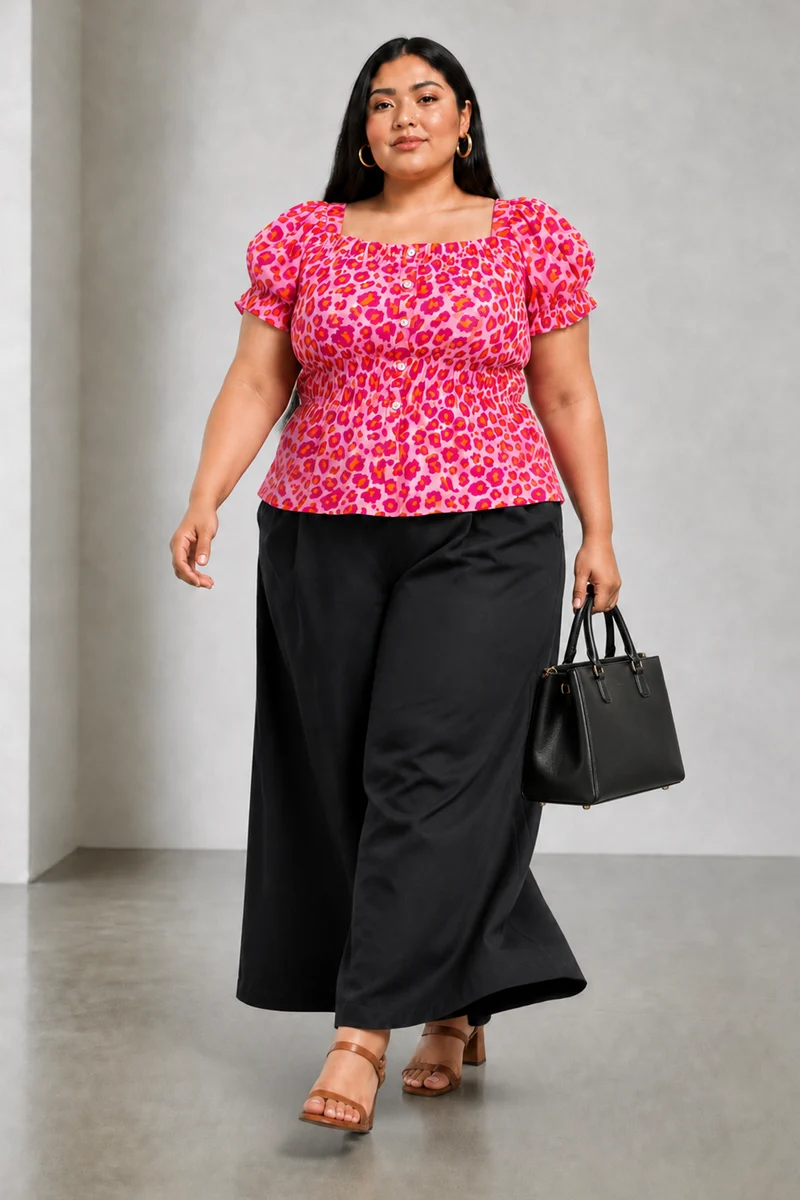Pevon|Cotton Elasticated Peplum Top