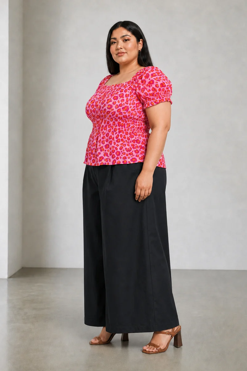 Pevon|Cotton Elasticated Peplum Top
