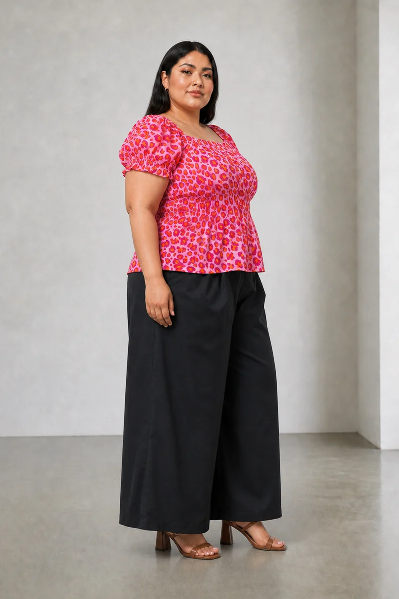 Pevon|Cotton Elasticated Peplum Top