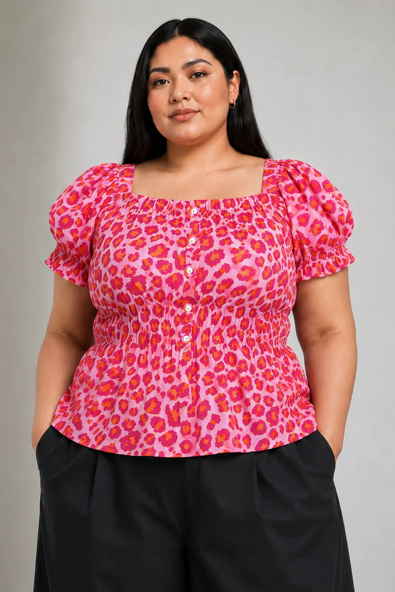 Pevon|Cotton Elasticated Peplum Top