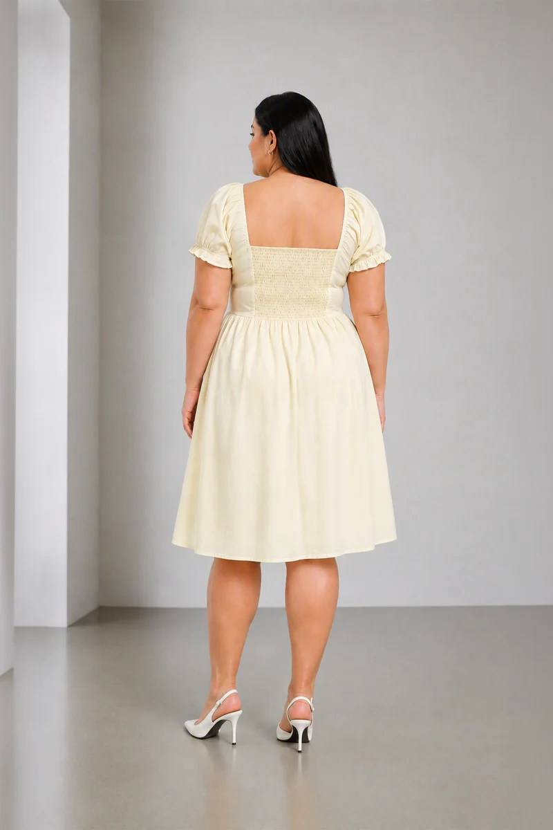 Sabela|Cotton Fit Flare Mini Dress