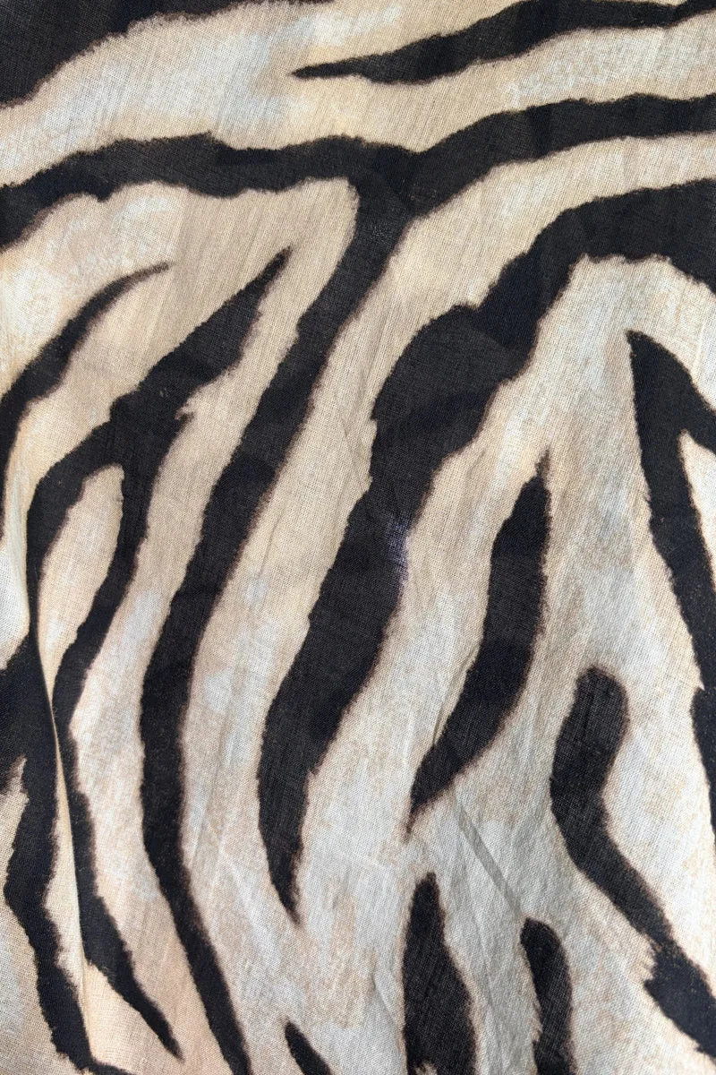 Orli|Cotton Animal Printed Balloon Sleeve Shirt