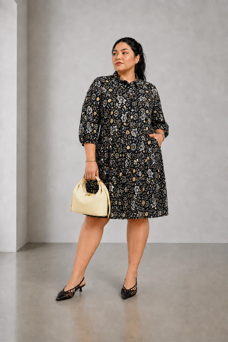 Ciria|Cotton Tiered Mini Dress