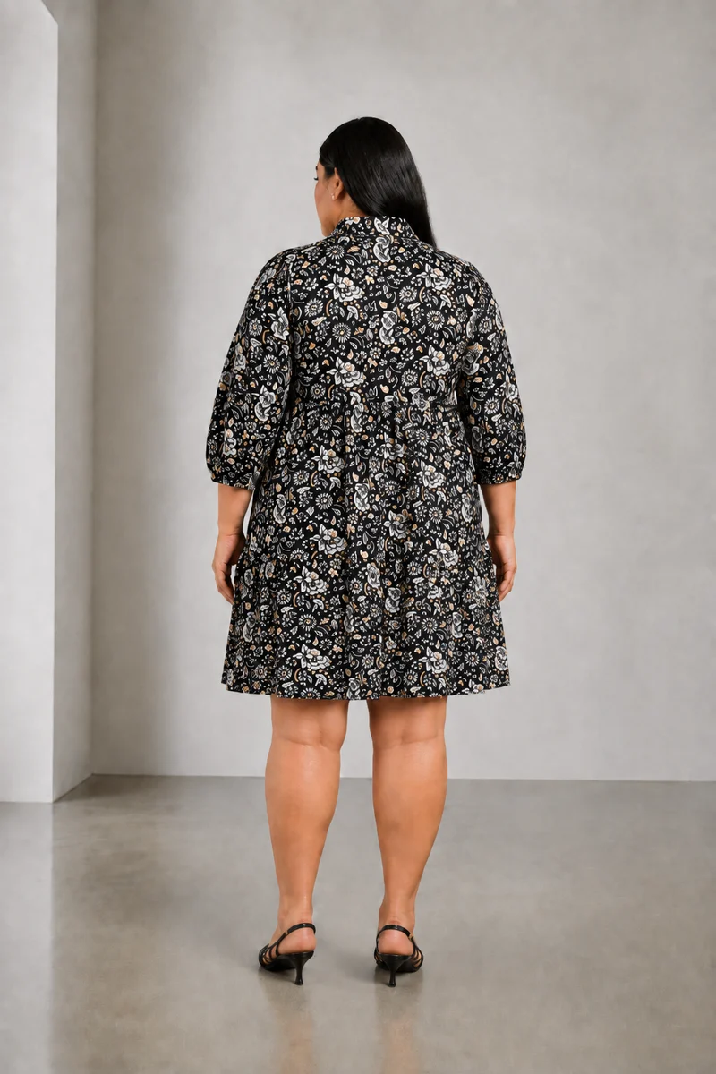 Ciria|Cotton Tiered Mini Dress